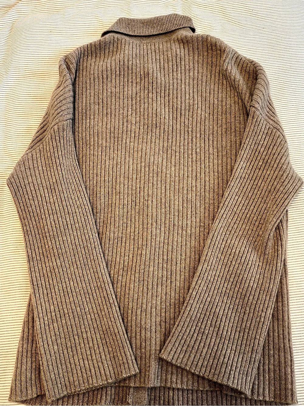 Reformation Brooklyn Cashmere Polo Sweater Brown - Picture 2 of 4